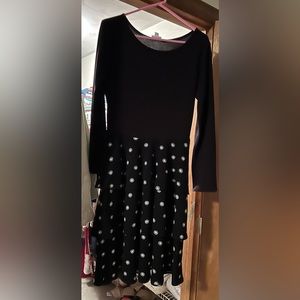 LulaRoe mid length dress black and white size large